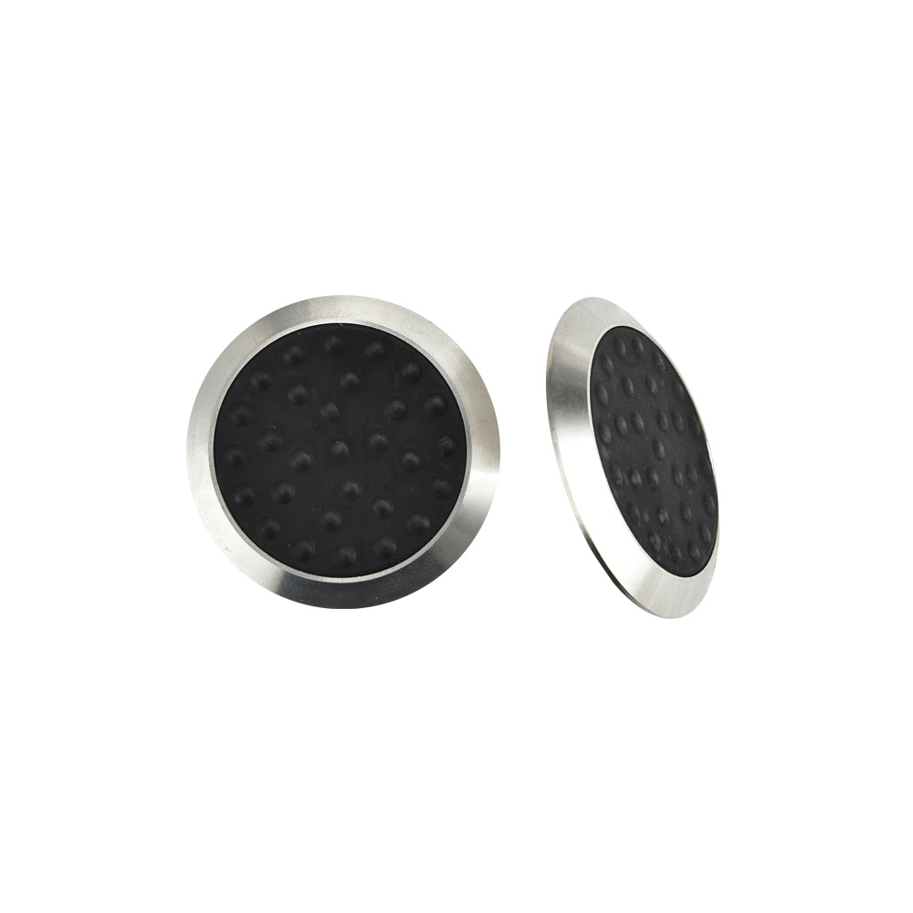 Pernos indicadores táctiles de acero inoxidable de 3 mm de altura con inserto de PU para pavimentación de advertencia de carretera RY-DS158